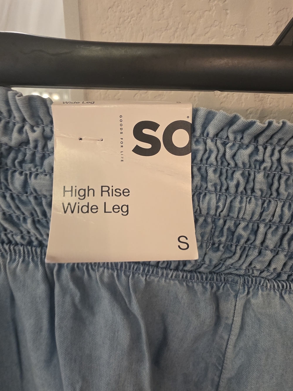 Kohl's Light Blue Chambray High-Rise Wide Leg Pants Size Small - Picture 4 of 6